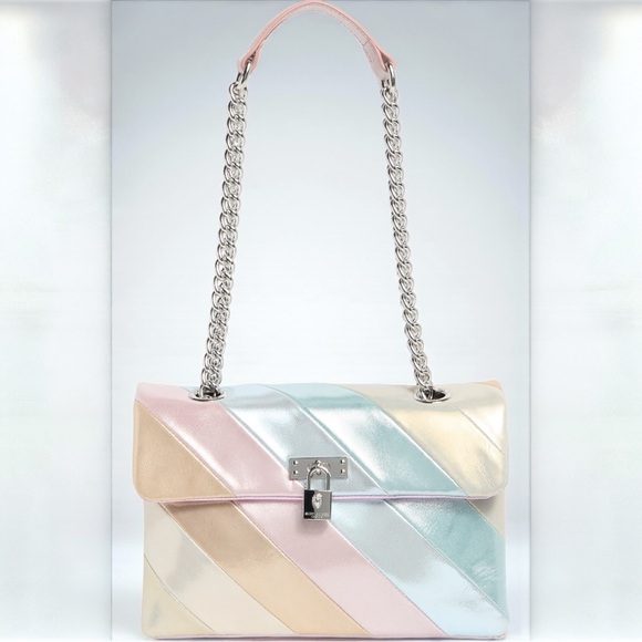 Kurt Geiger Brixton Leather Lock Bag-Retail $295 - Picture 1 of 8